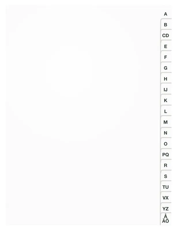 Register vit PP A4 A-Ö