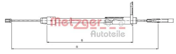 Handbromsvajer METZGER 10.9434