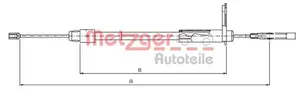 Handbromsvajer METZGER 10.9434