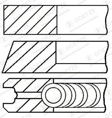 Kolvringsats GOETZE ENGINE 08-336507-00