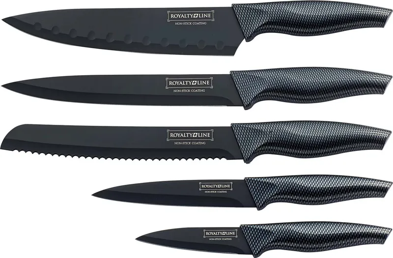 Knivset med skalare 6 delar – Svart