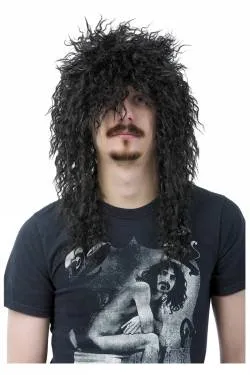 Peruk Heavy Metal Svart