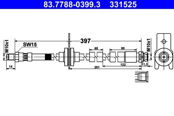 ATE 83.7788-0399.3 Bromsslang