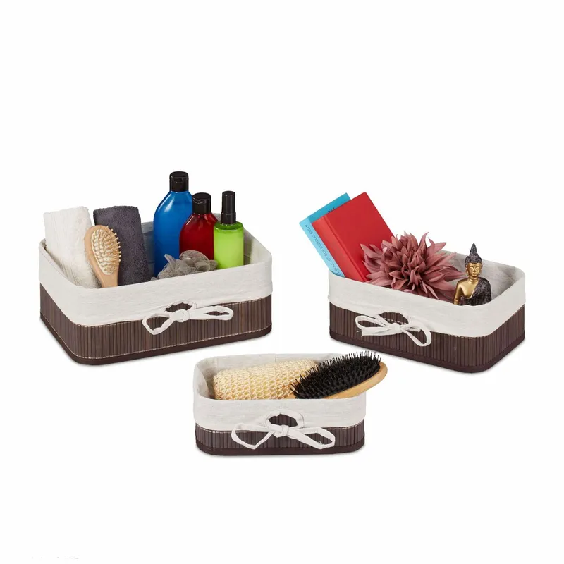 Bambu förvaringskorgar set om 3 (#9422)