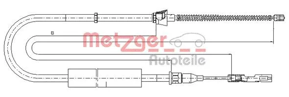 Handbromsvajer METZGER 10.7507