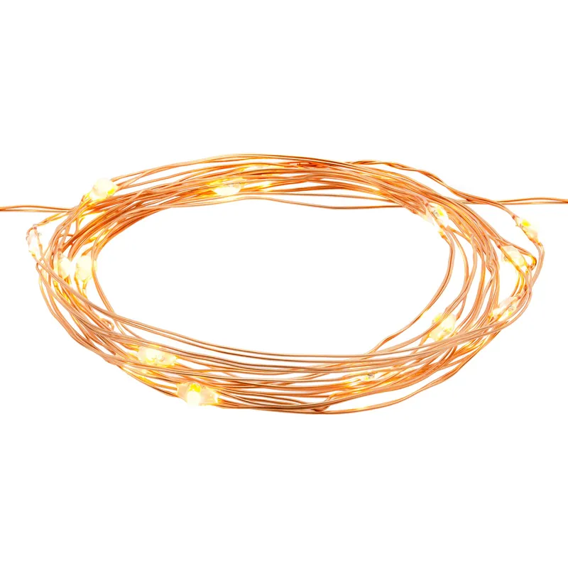 Batteridriven LED Ljusslinga Koppar