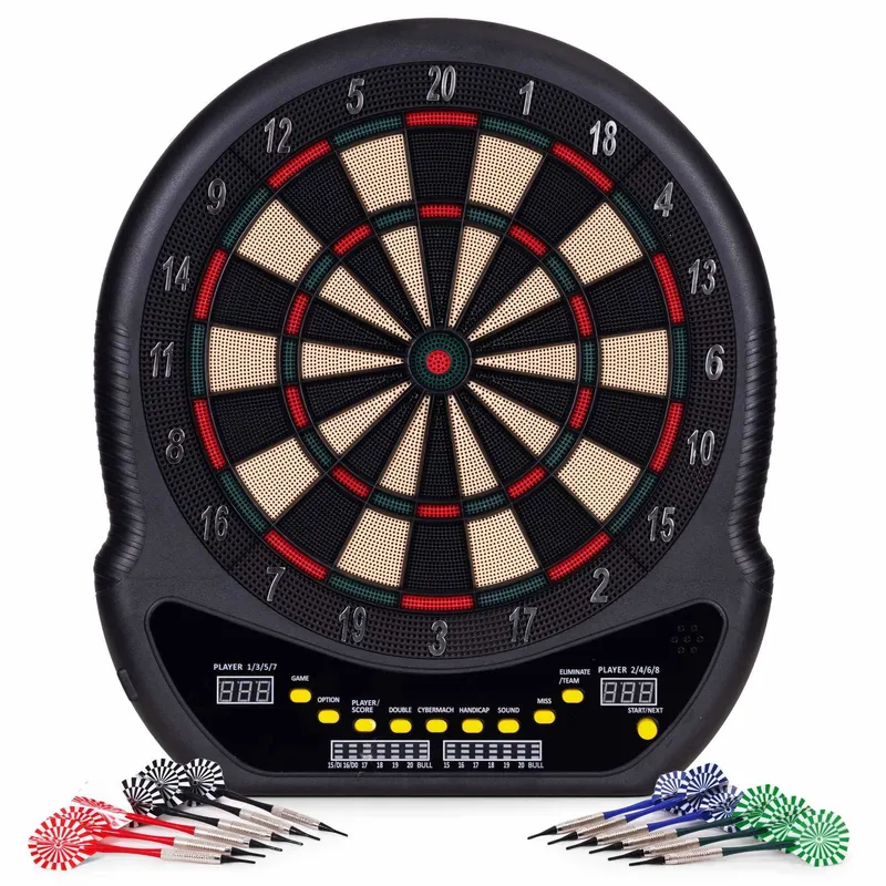 Elektronisk darttavla - 27 spel, 12 dart, LCD-skärm
