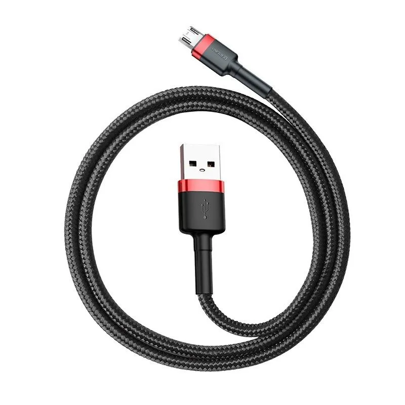 Baseus Cafule microUSB kabel QC 3.0 1.5A 2M Svart-Röd