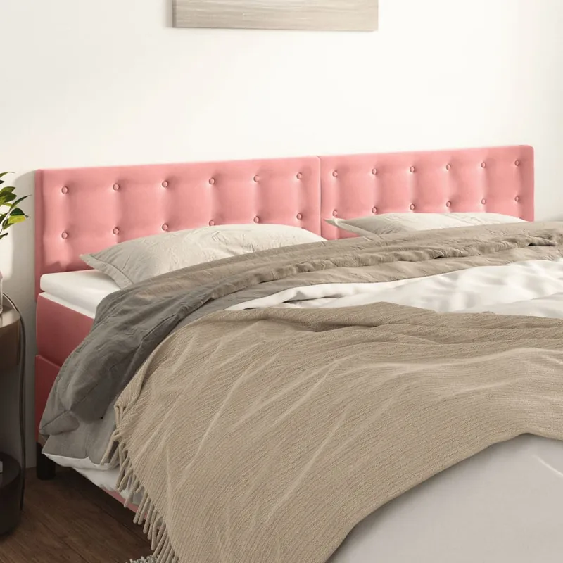 vidaXL Sänggavlar rosa 160x5x78/88 cm sammet (#3399)
