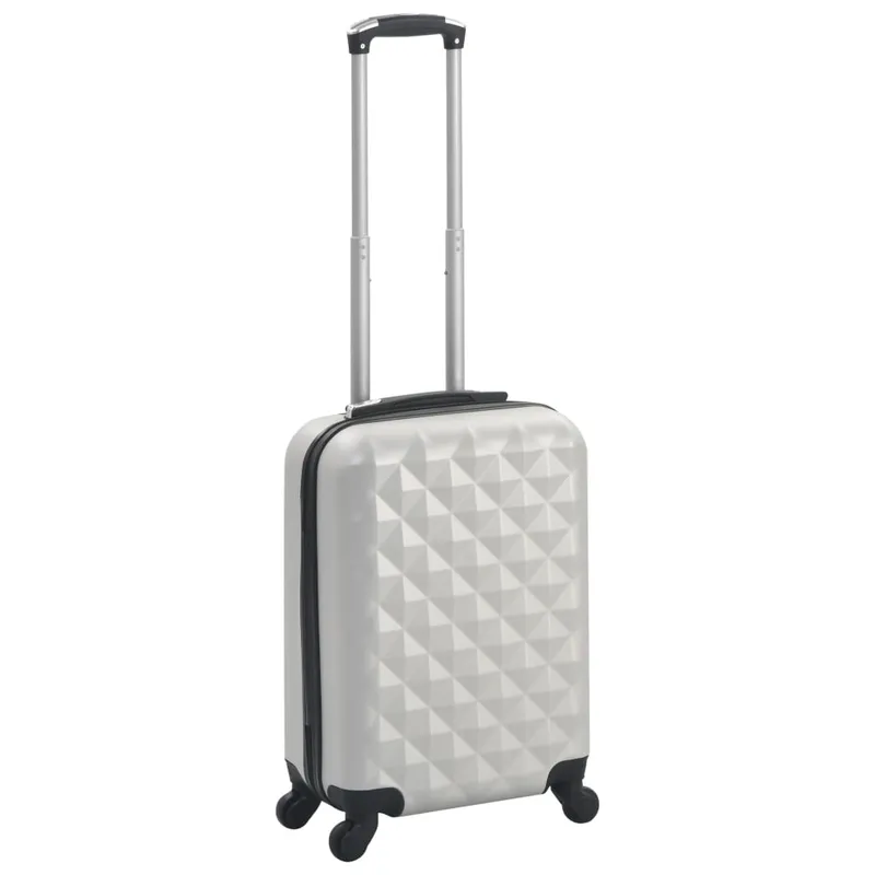 vidaXL Hård resväska blank silver ABS
