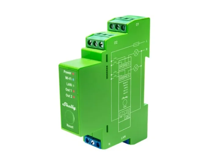 Shelly Pro Dimmer 2PM – WiFi-panelbelysningsdimmer, 2x200W
