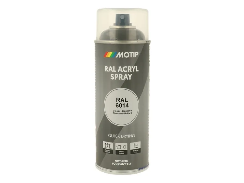 Sprayfärg RAL 6014 Högglans Gul Oliv 400ml Motip