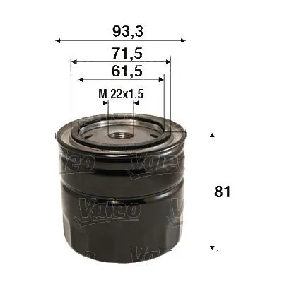 VALEO 586110 Oljefilter