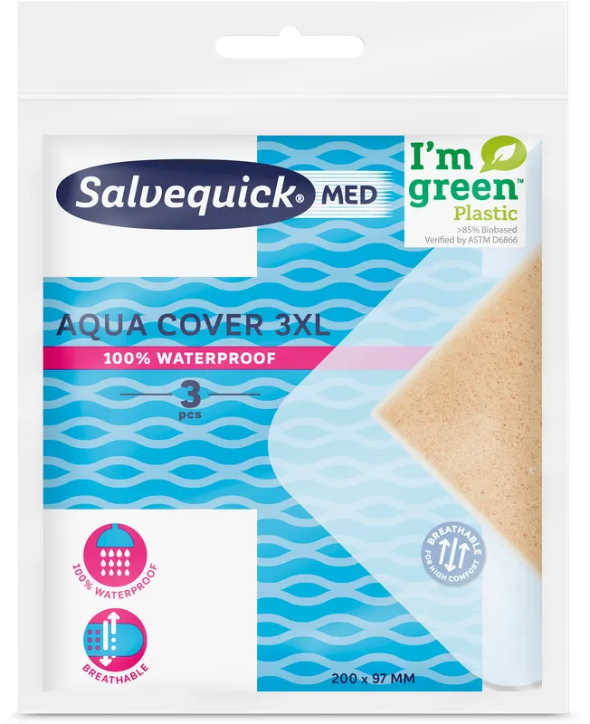 SalvequickMed Aqua Cover 3XL plåster 3 st