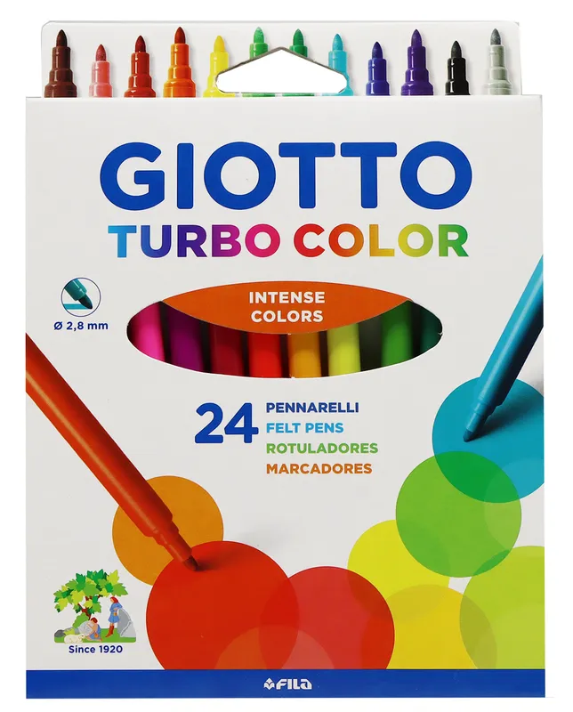 Tuschpennor 24-p vattenbaserade, Giotto Turbo Color