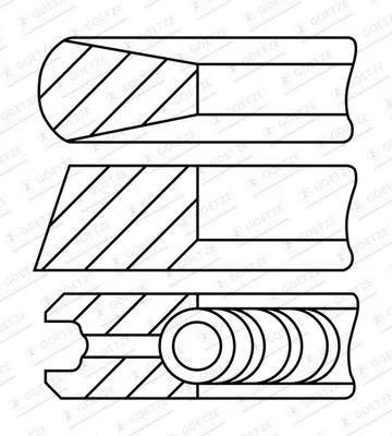 Kolvringsats GOETZE ENGINE 08-443400-00