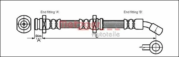 Bromsslang METZGER 4110073