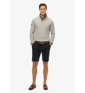 Superdry för män. M2014057A Classic Half pullover grå (S), Casual, Bomull