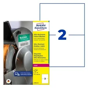 Etikett AVERY Stretch 210x148mm 20/fp