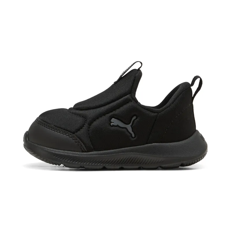 Puma Fun Racer 2 Slip On Infant Sneakers, Black/Cool Dark Gray, 23