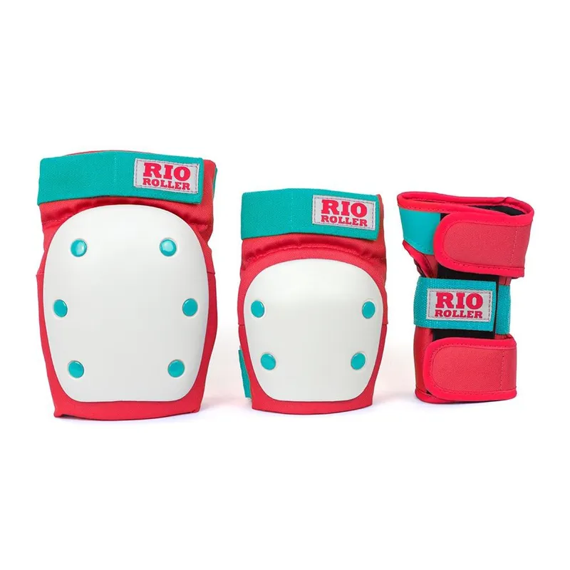 Rio Roller Trippelskyddssats Röd/Mint (#1617)