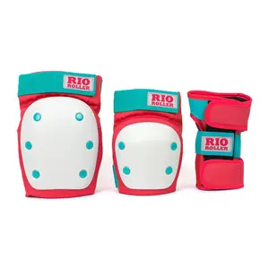 Rio Roller Trippelskyddssats Röd/Mint (#1617)