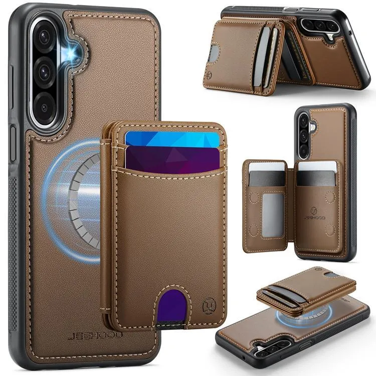 JEEHOOD Samsung Galaxy A26 5G Mobilskal KonstLäder – Brun