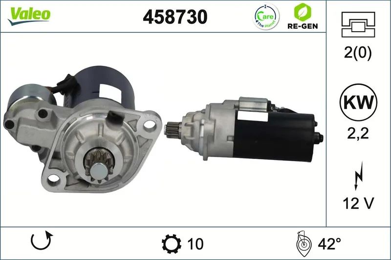 Startmotor VALEO 458730