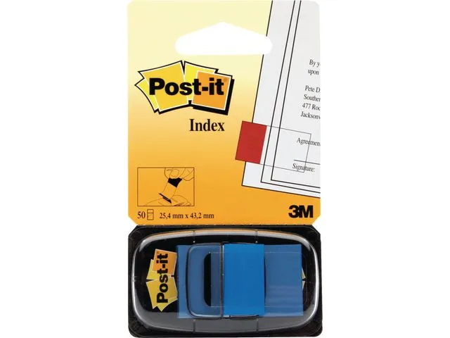 Index POST-IT 25,4×43,2mm blå 50/fp
