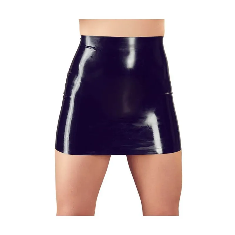 Latex Kjol (Välj:: Svart XL)
