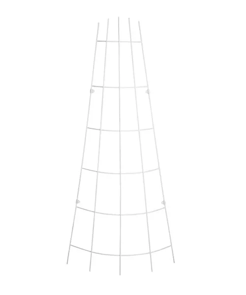 Trådspaljé Solfjäder Böjd Vit 30-75x150cm