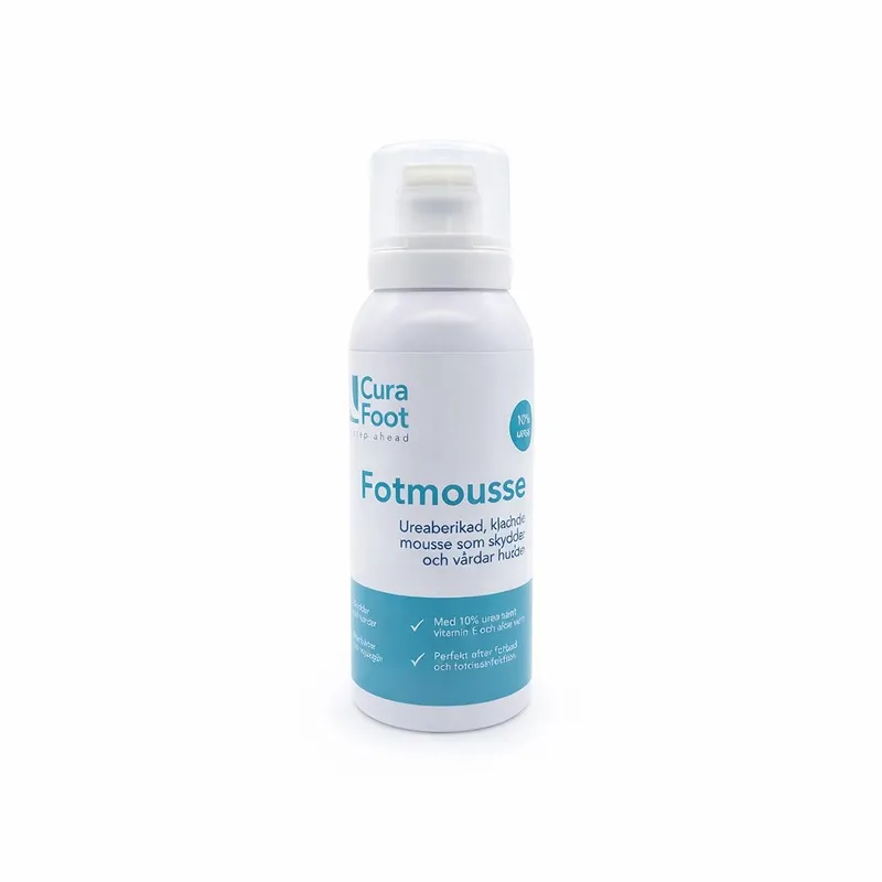CuraFoot Fotmousse - 100 ml - Återfuktar torr hud och förstärker hudens motståndskraft