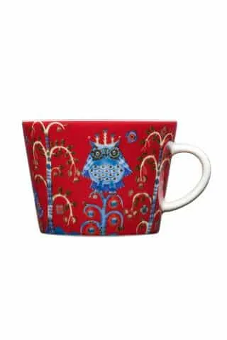 Iittala – Taika – Kaffekopp 20 cl med fat 15 cm Röd Design Klaus Haapaniemi