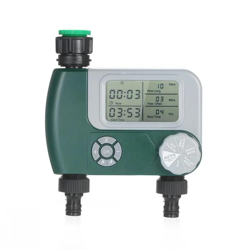 Programmerbar digital slangkran Timer Utomhus Batteridrivet automatiskt bevattningssprinklersystem US Faucet Connection (#1122)