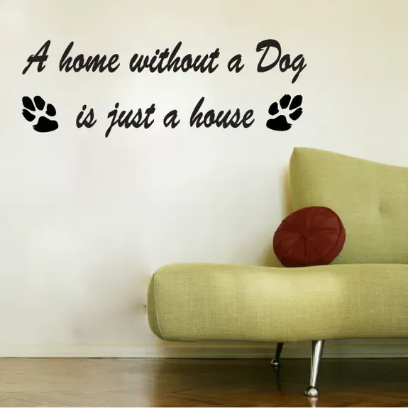 Väggdekal – A home without a Dog