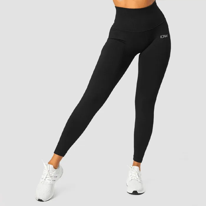 Ribbed Define Seamless Pocket Tights Svart