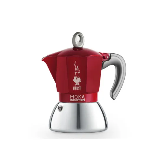 Mokabryggare Bialetti Moka Induction Red 4 cups
