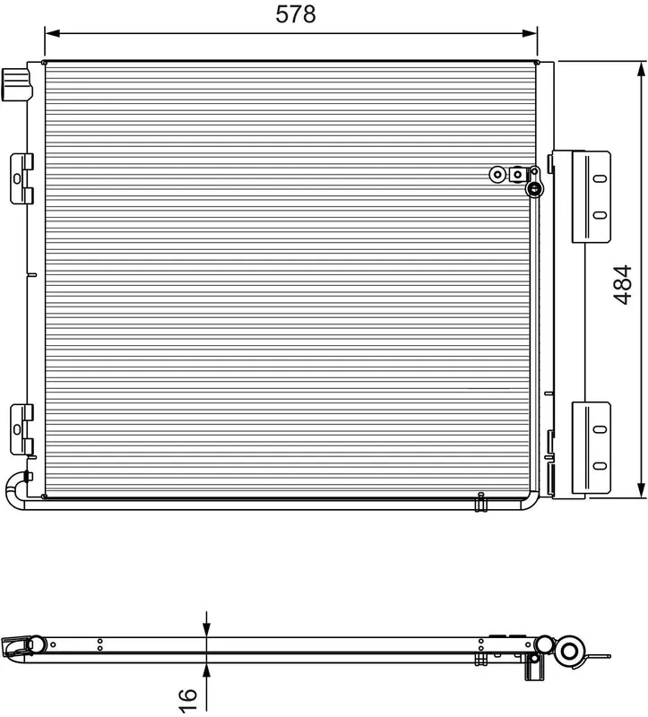 Kondensor, klimatanläggning VALEO 815060