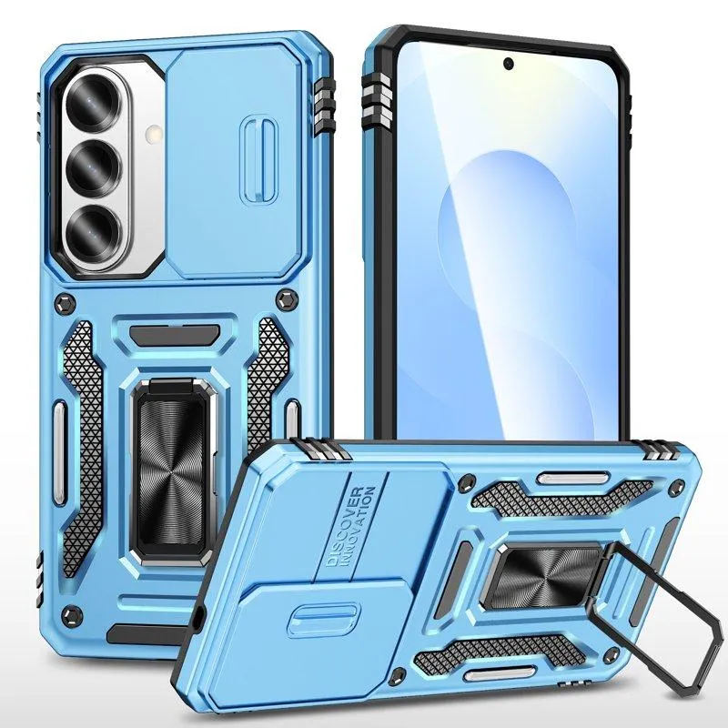 Mobilskal för Samsung Galaxy S26 Kickstand PC + TPU – Ljusblå