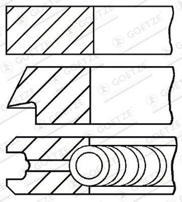 Kolvringsats GOETZE ENGINE 08-148105-00