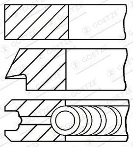 Kolvringsats GOETZE ENGINE 08-148105-00
