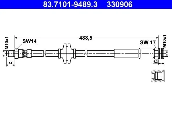 Bromsslang ATE 83.7101-9489.3