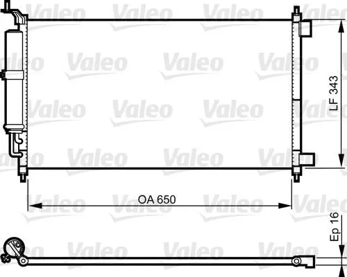Kondensor, klimatanläggning VALEO 814221