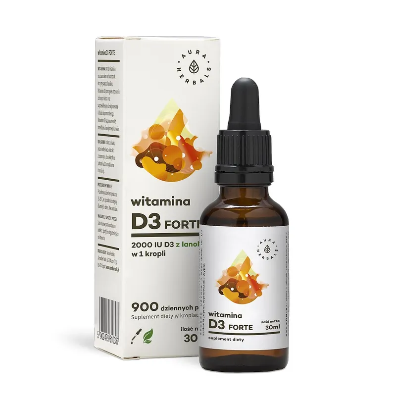 Aura Herbals – Vitamin D3 Forte, 2000 IE, 30 ml