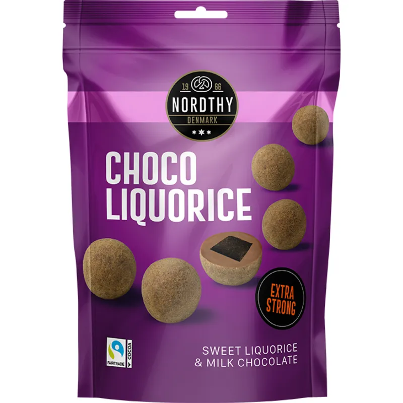 Nordthy Chokladlakritsbollar Extra Stark 100g