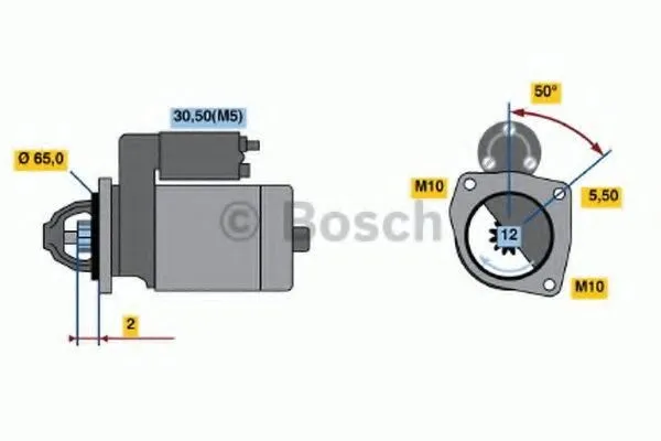 Startmotor BOSCH 0 986 021 741