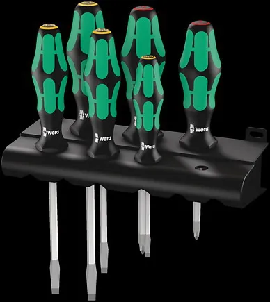 Wera 334 SK/6 Rack Schraubendrehersatz Kraftform Plus L