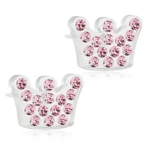 Blomdahl Örhängen BM MP Brilliance Princess 9mm Light Rose 1 par