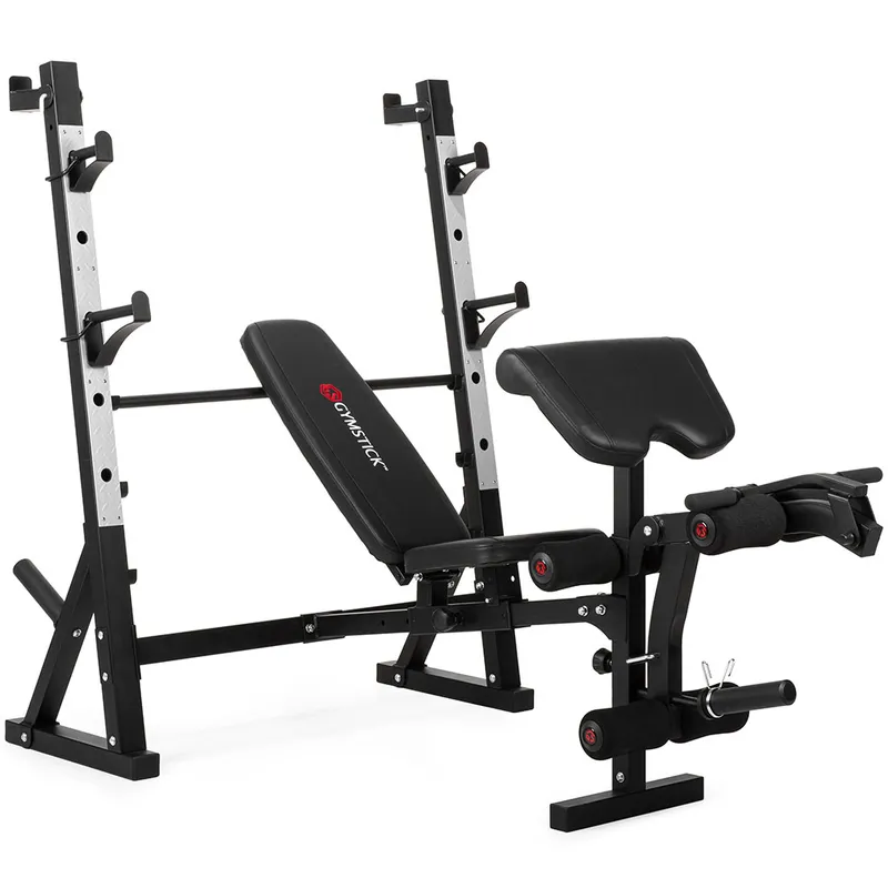 Gymstick Weight Bench Pro WB8.0, Träningsbänk med skivstångsställning