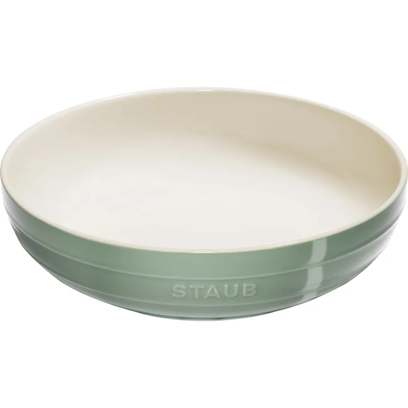 Staub Serveringsskål i keramik 28 cm, eukalyptusgrön